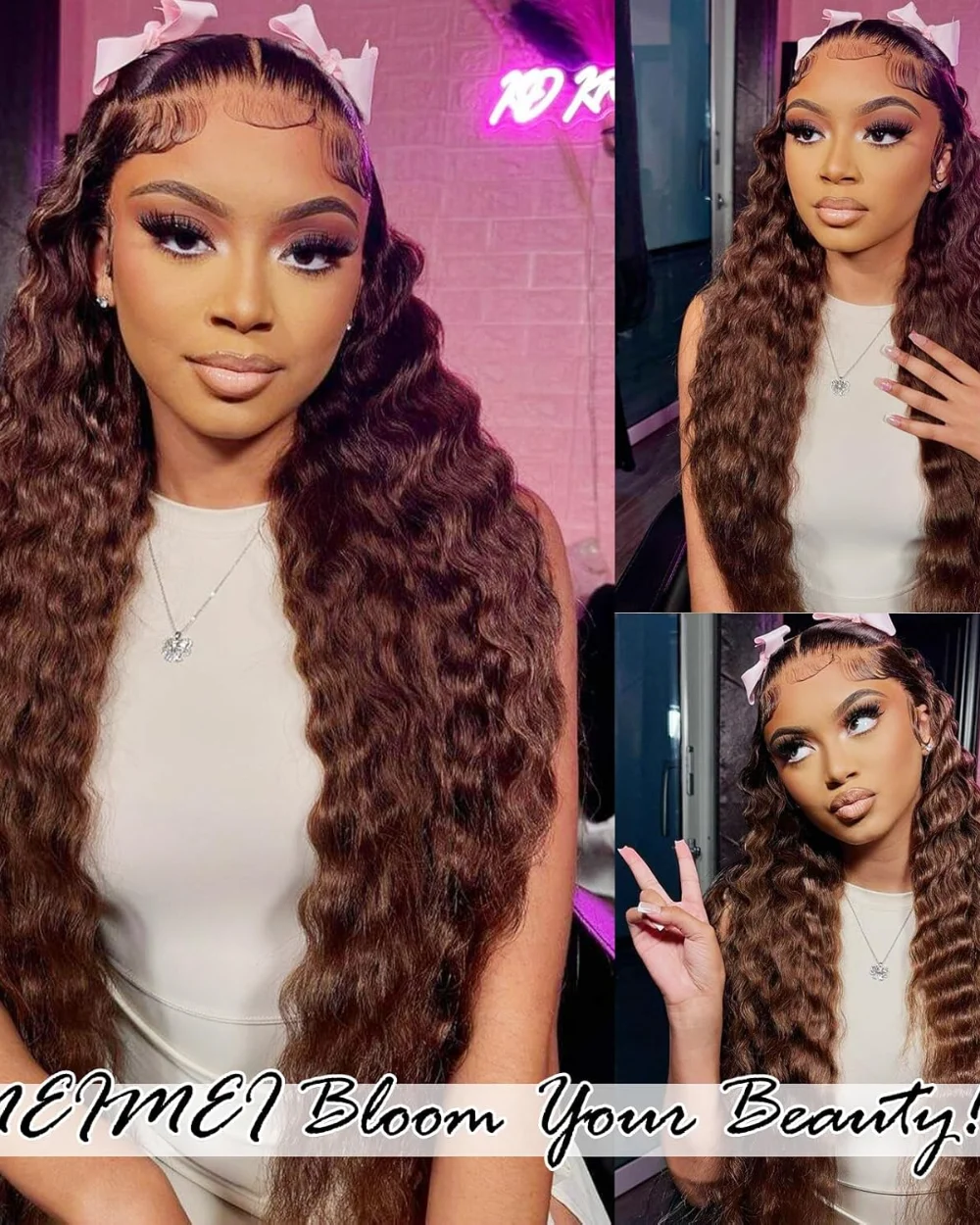 Chocolate Brown Lace Front Wig, view 3